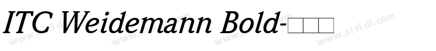 ITC Weidemann Bold字体转换